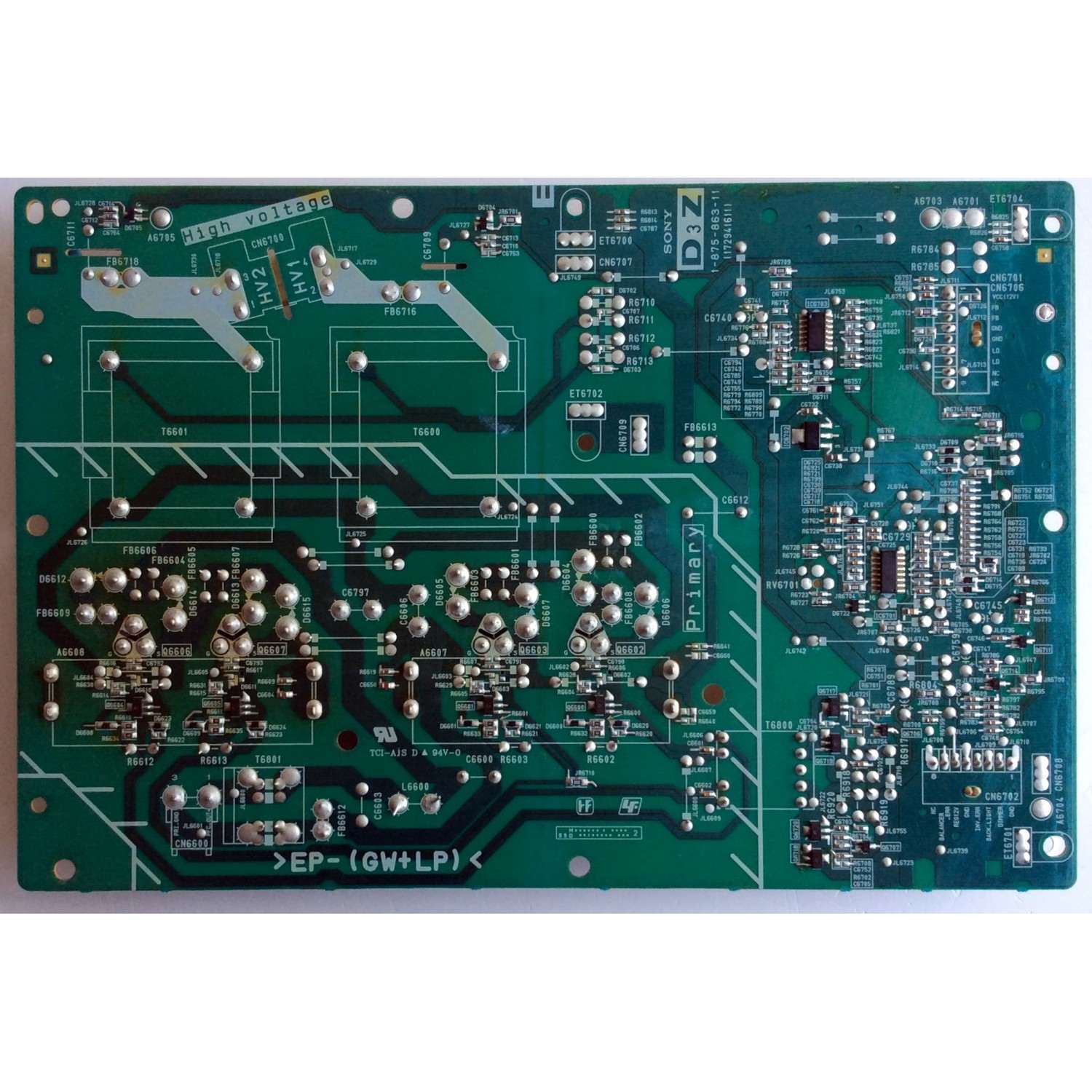 TARJETA D3Z / SONY A-1536-222-B / A1536222B / 1-875-863-11 / 172941611 / SUSTITUTAS A-1553-193-A / A-1553-192-A / MODELOS KDL-46VL160 / KDL-46XBR6 - Imagen 2